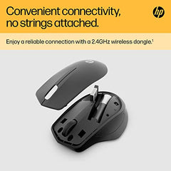 HP 280 Silent PC Wireless Mouse, HP Blue Optical Technology, 1600 DPI to track precisely on any surface90% noise reduction, Comfortable & Ergonomic Design, USB A Dongle Included, Black