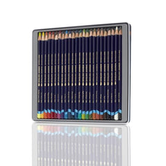 Derwent Inktense Permanent Watercolour Pencils, Set of 24 in a Tin, 4mm Premium Core, Water-Soluble, Ideal for Colouring, Painting and Crafting, Professional Quality (0700929),package may vary