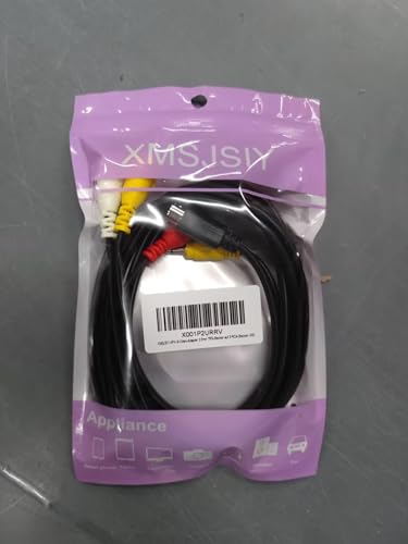 XMSJSIY 4Pin S-Video with 3.5mm 1/8 inches TRS Male to 3 RCA Male Composite Adapter Converter Video Cable - 1.8M