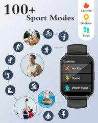 RUIMEN Smart Watch Answer Dial Call,Smart Watches for Women Men HD Touch Screen Fitness watch with SpO2-Monitor Heart Rate Sleep Monitor Pedometer Watch Multi Sports Mode for Android iOS