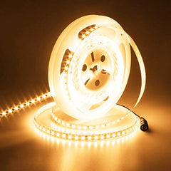 JOYLIT 24V Bright White LED Strip Lights 3000K Warm White 5M 7500LM CRI 90and, CE UL Listed Tape Light 120LEDs/M SMD 2835 Self Adhesive Flexible 90W Light Strips for Commercial, Residential, Industrial