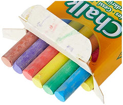 CRAYOLA Anti-Dust Coloured Chalk - Assorted Colours (Pack of 12)   Smooth Texture Makes Writing & Drawing on Blackboards Easy!