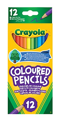 CRAYOLA Colouring Pencils - Assorted Colours (Pack of 12)   A Must-Have for All Kids Arts & Crafts Sets   Ideal for Kids Aged 3and