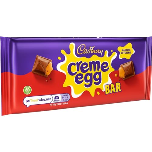 Crème Egg Milk Chocolate Tablet 123g (Pack of 16 Bars)