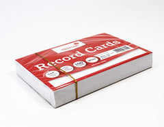 Silvine A6 White Record Cards - Lined with Headline, 100 Cards Per Pack (Size 6x4 inches)