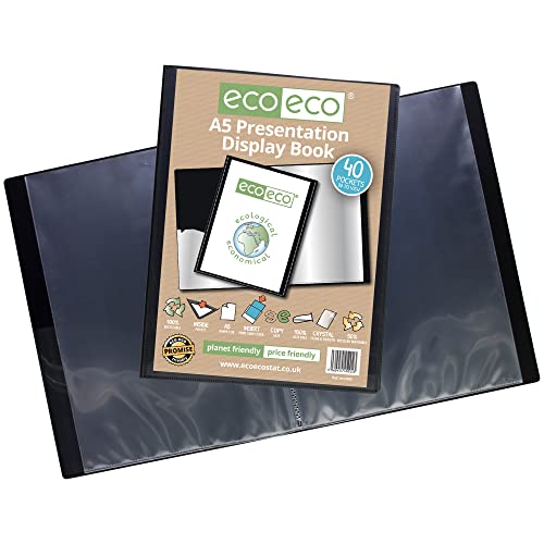 eco-eco A5 50% Recycled 40 Pocket Presentation Display Book