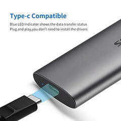 SSK 128GB Portable External SSD, up to 550MB/s Ultra Speed USB3.2 Gen2 External Solid State Drive USB-C Mini External SSD for Laptop, Type-C devices