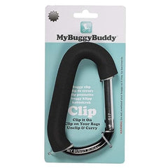 My Buggy Buddy Clip, Hook or Carabiner for Pram/ Stroller/ Pushchair, Foam Coating to Prevent Damage, Can Hold Up To 4 kgs, Black