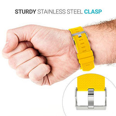 Yousave Accessories Compatible Strap for FitBit Charge 2, Silicone Sport Wristband for the FitBit Charge 2 - (Small - Single Pack, Mellow Yellow)