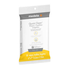 Medela Quick Clean Breast Pump and Accessory Wipes 30 Count, Resealable, Convenient and Hygienic On The Go Cleaning for Tables, Countertops, Chairs, and More