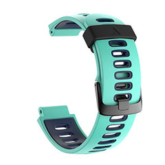 NotoCity Forerunner 735XT/235 Strap Replacement Watch Band Silicone Sports Strap for Garmin Forerunner 235/230/620/630/735XT(mint green, black buckle)