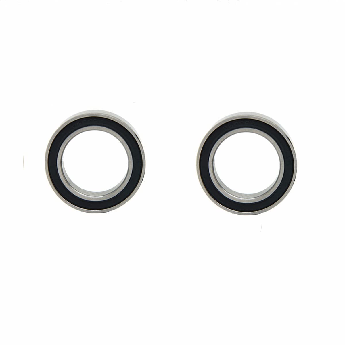 2 Pcs Deep Groove Ball Bearing Rubber Cover Bearing Ball Bearings 608RS 8x22x7mm Pre-Lubricated Bearings High-Carbon Steel Silver