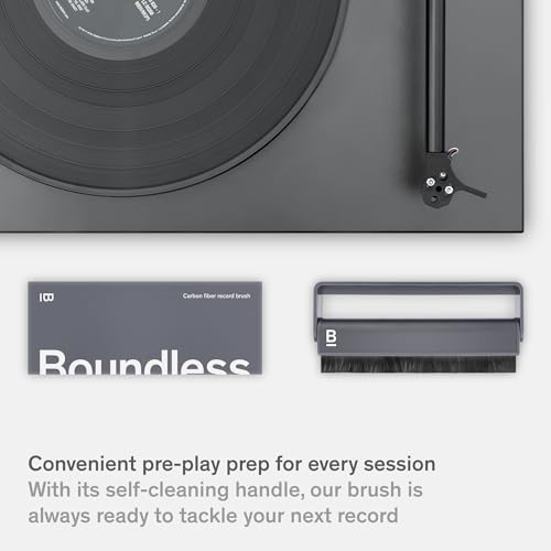 Boundless Audio Record Cleaner Brush - Vinyl Cleaner Record Brush - Carbon Fiber Anti-Static Vinyl Brush - Record Player Accessories