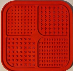 Licking Mat for Dogs and Cats, Premium Lick Mats with Suction Cups for Dog Anxiety Relief, Cat Lick Pad for Boredom Reducer, Dog Treat Mat Perfect for Bathing Grooming etc.… (Red)