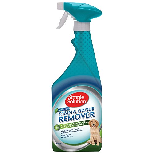 Simple Solution Pet Stain and Odour Remover   Enzymatic Cleaner with Pro-Bacteria Cleaning Power  Rainforest Fresh 750ml