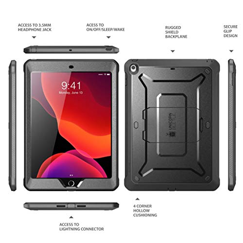 SUPCASE Unicorn Beetle Pro Series Protective Case for 10.2-Inch iPad 7th/8th/9th Generation (2019/2020/2021), Black