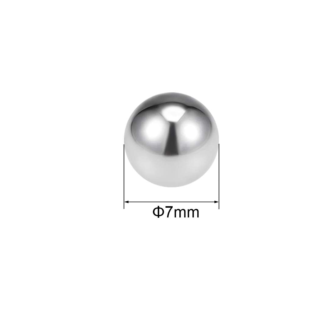 sourcing map 7mm Bearing Balls 304 Stainless Steel G100 Precision Balls 20pcs