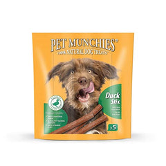 Pet Munchies Duck Stix Dog Treats, Healthy Training Treats with Natural Ingredients 50g (5 Chews)