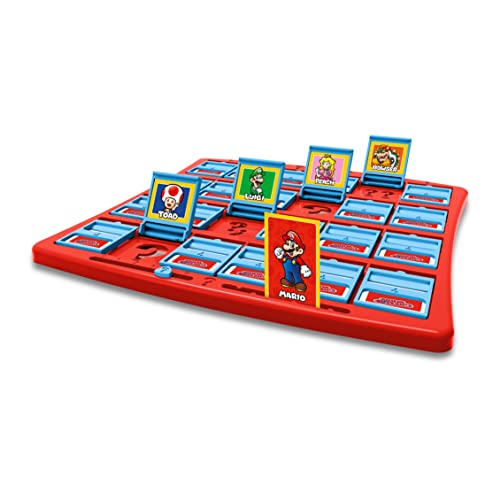 Winning Moves Super Mario Guess Who? Board Game, Play with classic Nintendo characters including Mario, Luigi, Peach, Bowser, and Donkey Kong, 2 players makes a great gift for ages 6 plus