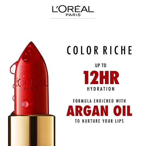 L'Oréal Paris Color Riche Satin Smooth Lipstick, Moisturising Pure Pigment Lip Colour, With Omega 3 & Vitamin E, 235 Nude