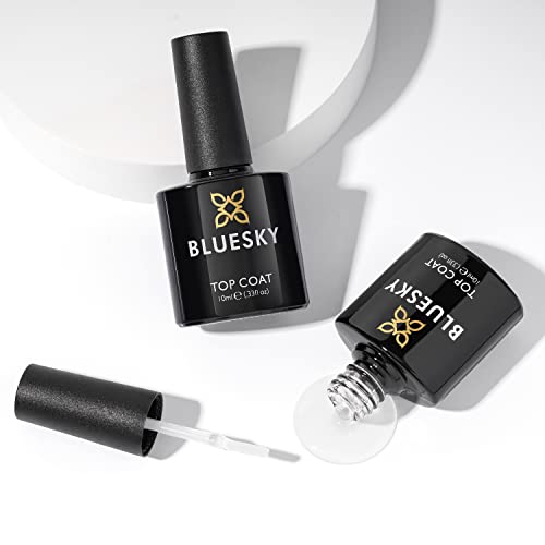 Bluesky Gel Nail Polish, Top Coat, Clear, Long Lasting, Chip Resistant, 10 Ml (Requires Curing Under UV LED Lamp)