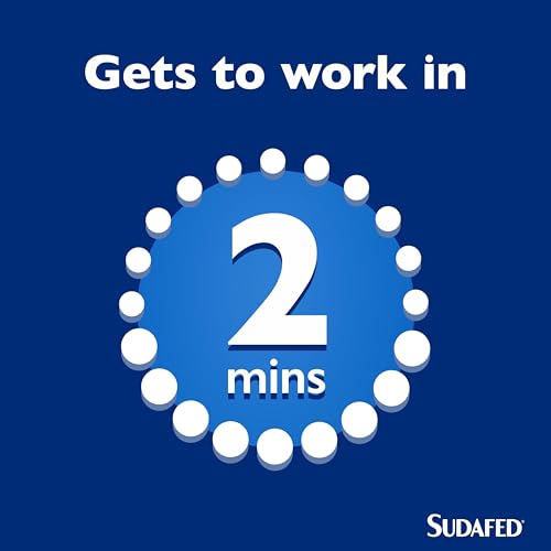 Sudafed Blocked Nose Spray, Relief from Congestion Caused by Head Cold and Allergies, Sinusitis, Helps Clear The Nasal Passage, Lasts Up to 10 Hours and Gets to Work in 2 Minutes, 15 Ml