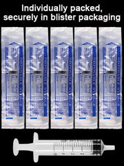 24 Pack 5ml Plastic Syringe with Measurement, Disposable Sterile Syringes, 5 ml Syringe for Liquids, Measuring Syringe Tools for Experimental Measurement, Pet Feeding and Plant Watering