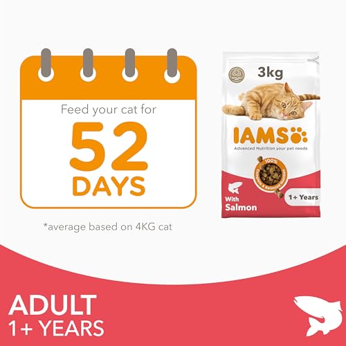 IAMS Adult Dry Cat Food Salmon 3kg