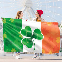 Irish Flag for St Patricks Day – Ireland Flag - St Patrick’s Day decorations – Double-sided Digital Print - 110Den Thick polyester - Double Seam - 2 brass eyelets, large 5ft x 3ft