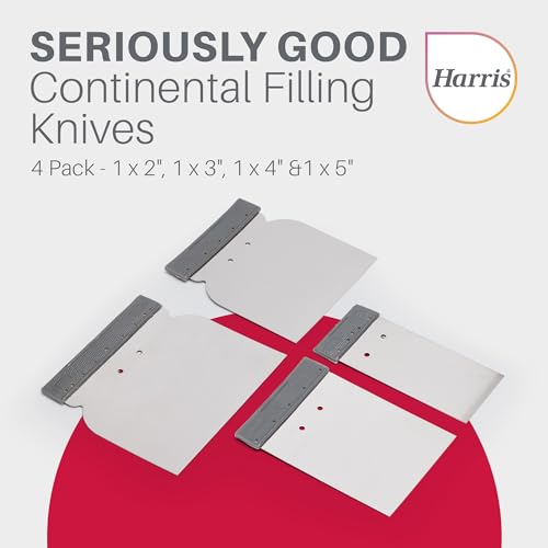 Harris Seriously Good Continental Filling Knives 4 Pack 102064328, 1 x 2 inches, 1 x 3 inches, 1 x 4 inches,1 x 5 inches