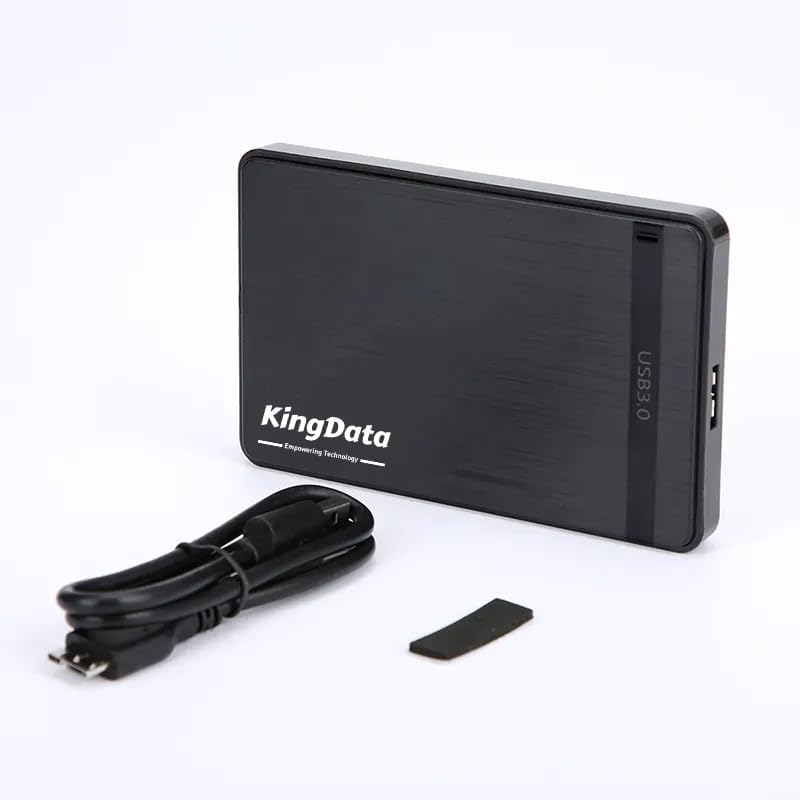 KingData SSD HDD Hard Drive Enclosure 2.5 inches inch SATA III USB 3.0 Caddy Case External Reader Laptop Fast Data Transfer UASP Cable Included Tool-Free LED Indicator