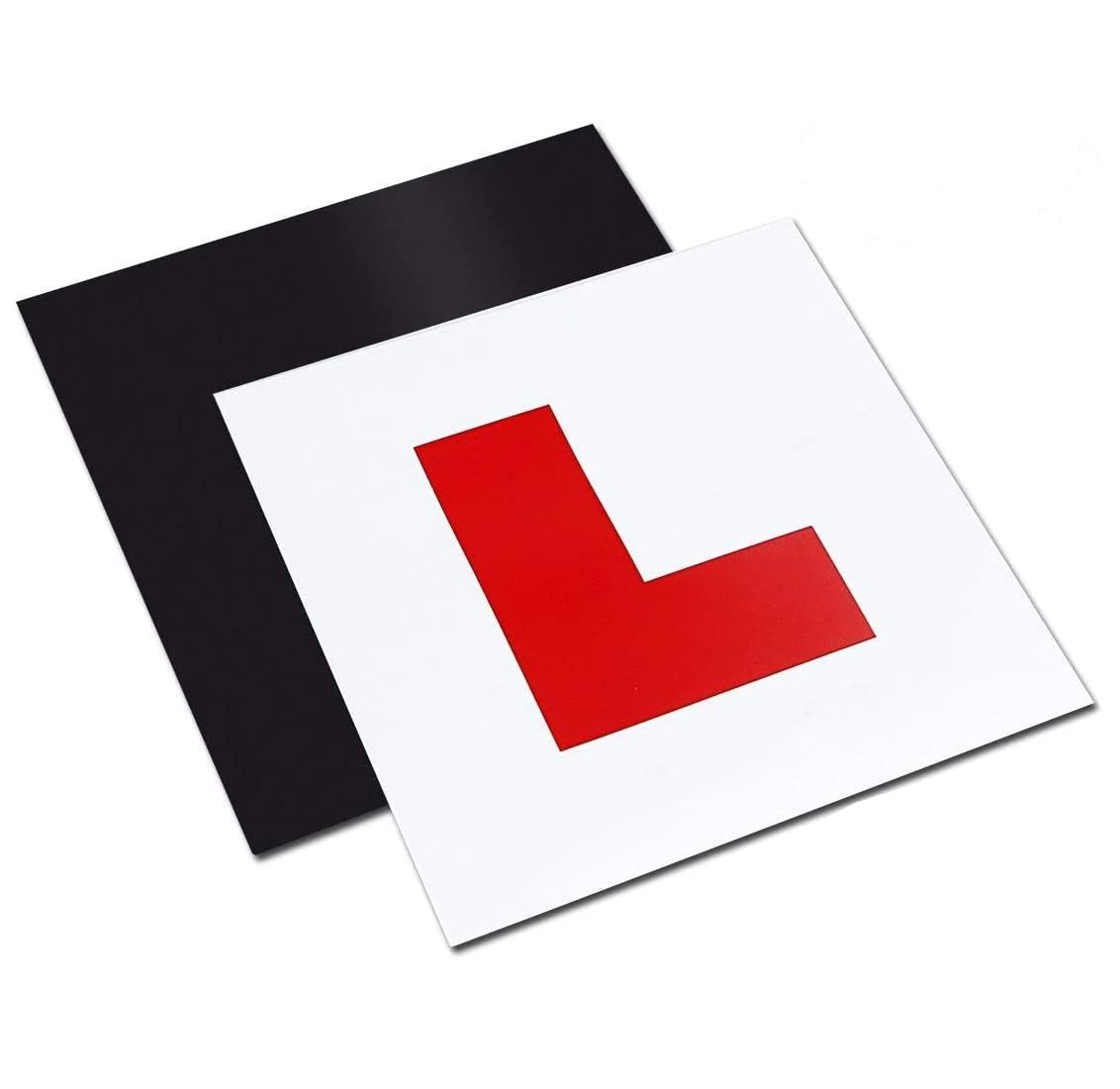 Onarway Fully Magnetic Car L-Plates Red L Plate 2 Pack for Car Magnetic Extra Thick Strong Learner Plates, No Melting No Blow off Easy to Move without Scratching Painting off