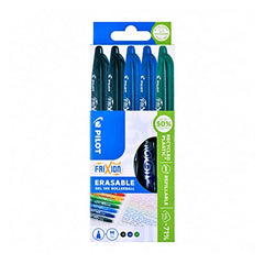 Pilot Frixion Erasable Rollerball 0.7 mm (Pack of 5) - 2 Black/2 Blue/1 Green