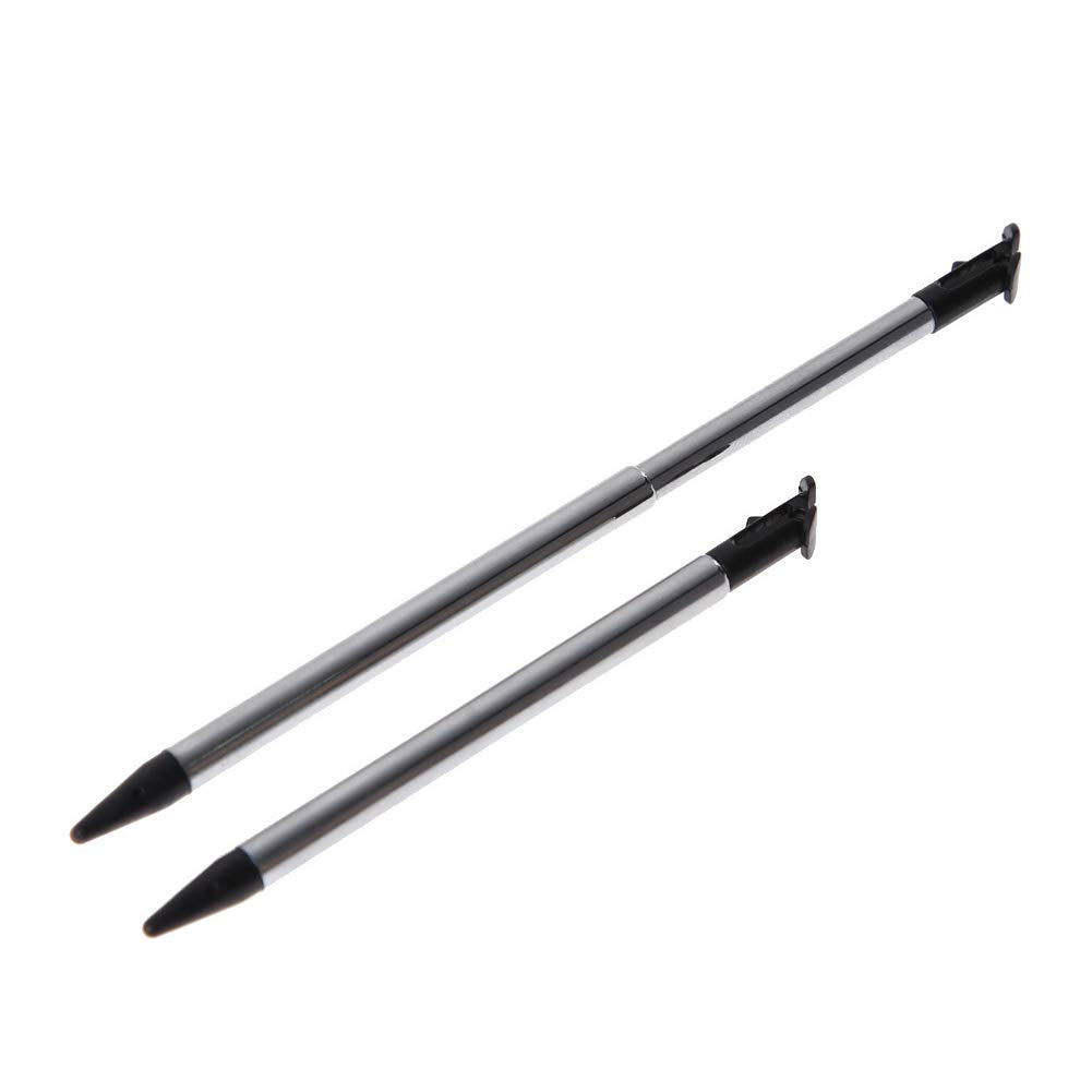 Gamer Gear Nintendo 3DS Stylus - Black Retractable Touch Screen Pen - Pack of 2 Touch Screen Stylus - Dual Function Stylus Pen - Extendable Nintendo Stylus Fine Tip for Control Video Games