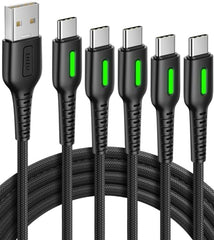 INIU USB C Charger Cable, [5Pack, 3.1A] USB to USB C Cable, Type C Charger Cable Fast Charging QC 3.0 for iPhone 15 Pro Max Plus Samsung Galaxy S21 S20 S10 A12 A40, Huawei P30 P40, Xiaomi, PS5., etc