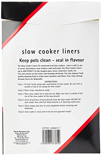 Toastabags Slow Cooker Plastic Liner (Pack of 25) Transparent, Packing May Vary