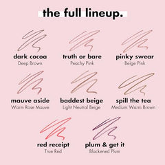 e.l.f. Cream Glide Lip Liner, Shape & Sculpt Lips, High-Pigment Pencil, Semi-Matte Finish, Vegan & Cruelty-Free, Pinky Swear