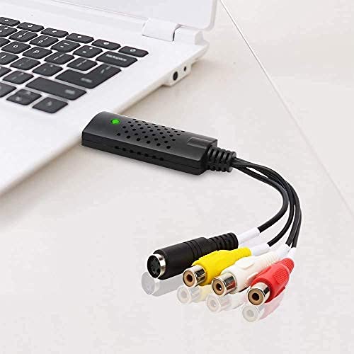 USB Video Capture,Video Capture Card,RCA to USB Video Converter,VHS Mini DV VCR Hi8 DVD to Digital Converter for PC TV, MAC Windows Vista Compatible