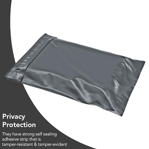 50 Mixed Grey Parcel Bags, Postage Bags, Mailing Bags 5 Sizes 10 Each Poly Postal Bags Self Seal iSOUL Small to Large Mailing Bags Packaging Assorted Mailers Posting Shipping Post Parcels Package Bags