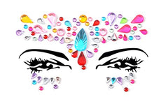 9 PCS Face Gems Adhesive Glitter Jewel Tattoo Sticker Festival Gems Rave Party Body Make Up Z9ZAKMIXA Multi-colored