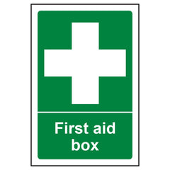 First Aid General - First Aid Box - 100 X 150mm Restickable Safety Sign