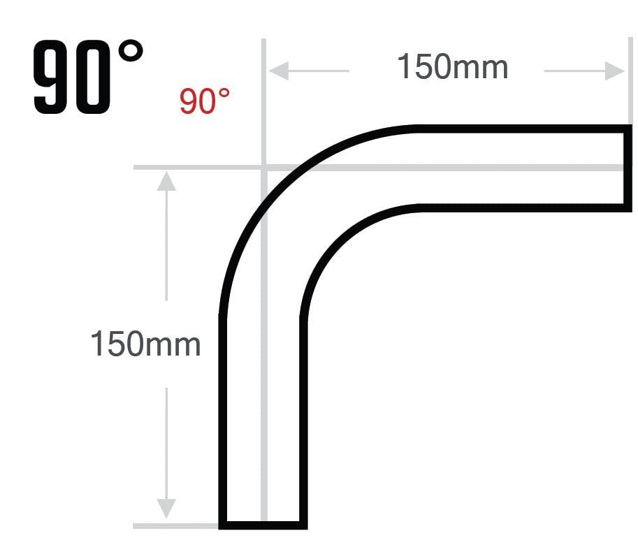 9.5mm Internal Diameter Black 90 Degree Silicone Elbow Hose