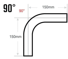 9.5mm Internal Diameter Black 90 Degree Silicone Elbow Hose