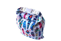 Immaculate Textiles Unisex Baby Wet/Dry Bag with Buckle : Waterproof & Washable : Great for Swimming & Reusable Cloth Nappies (Feathers, 28x40cm)