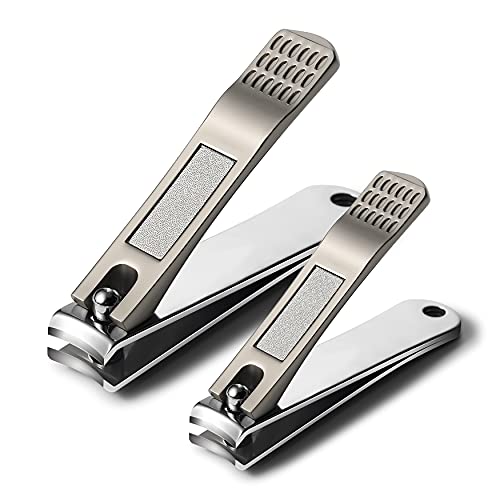 BEZOX Nail Clipper Set – Stainless Steel Ultra Sharp Sturdy Fingernail and Toenail Clipper & Comfortable Ergonomic Nail File - Sharp Nail Cutter Nail Clippers Fit for Seniors, Adult and Kids