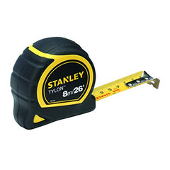 STANLEY TYLON Tape Measure 8m/25mm Wide Compact Case with Cushioned Grip Metric and Imperial System 1-30-656