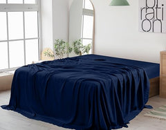 Utopia Bedding Single Flat Sheet - Easy Care Soft Brushed Polyester- Microfiber Fabric - Wrinkle, Shrinkage and Fade Resistant – Navy