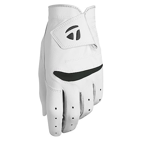 TaylorMade Men's Stratus Soft Golf Glove, White, Medium Large