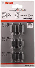 Bosch Professional 6 piece Transition Adapter Set (2 Adapters Ø 14-30 mm, 4 Adapters Ø 32-210 mm, Accessory Hole Saw)