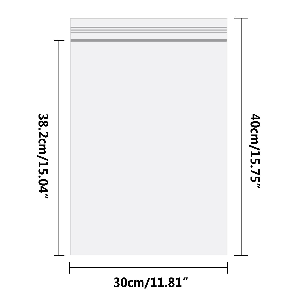 Resealable Clear Plastic Bags, Sealed Bag, Storage Bag, Press Seal Bags, Thickening and Durable, Apply to Craft Supplies, Kosmetische, Clothing Storage ect. 11.8x15.7 inches(30x40cm) 20PCS